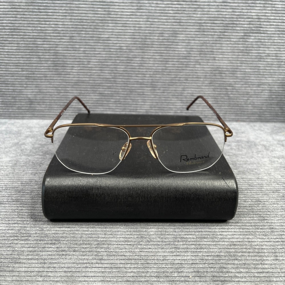 Rembrand Masterpiece London y2k Eyeglass Frames Brown Bronze Aviator 140 55-18